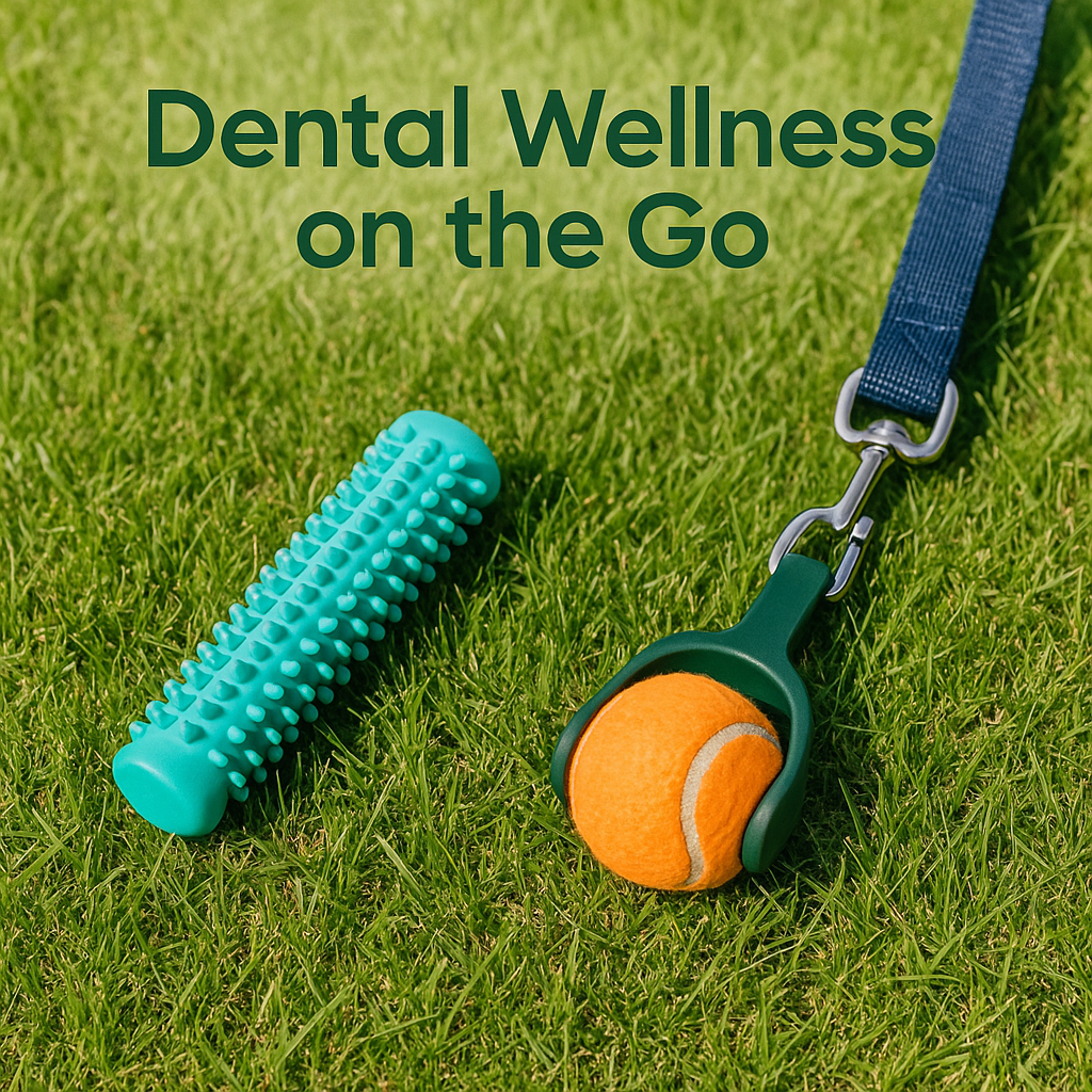 On-the-Go Smiles: The Spiked Toothbrush & Ball Carrier Leash Attachment