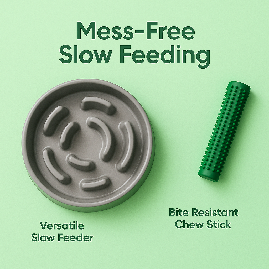 Mess-Free Fun: Super Suction Lick Mat & Bite Resistant Chew Stick